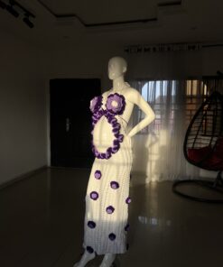 White Purple Preggo Dress